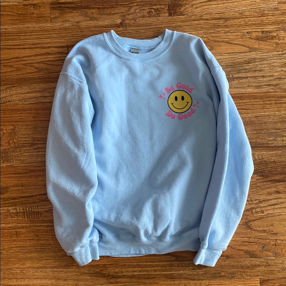 Light Blue Preppy Sweatshirt